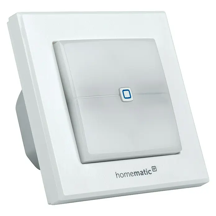 Homematic IP Funkschalter HmIP-BSL - 52 x 86 x 86 mm, Grau, 230 V/50 Hz - Rechte Seitenansicht