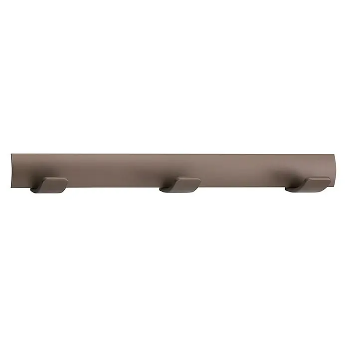 Inofix Perchero 3093 - L x An x Al: 38,4 x 5 x 4,6 cm, Número de ganchos: 3 ud., Marrón