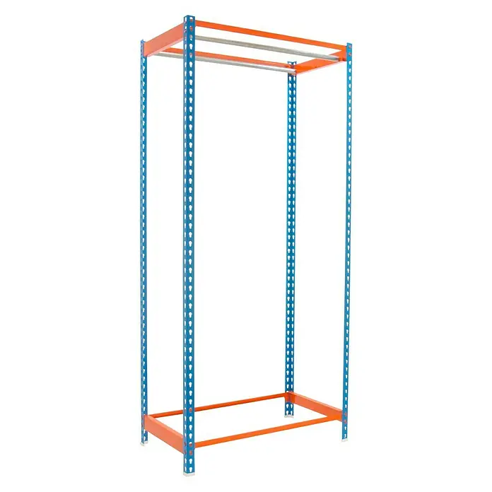 Simonrack Simonclothing Estantería metálica Single 2 - L x An x Al: 50 x 90 x 250 cm, Capacidad de carga: 25 kg/balda, Azul/Naranja