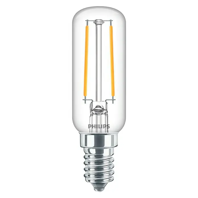 Philips Bombilla LED Classic T25 - 2,1 W, E14, Color de luz: Blanco cálido, Redonda