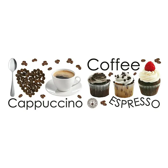 Vinilo de pared Espresso - Café, 100 x 35 cm