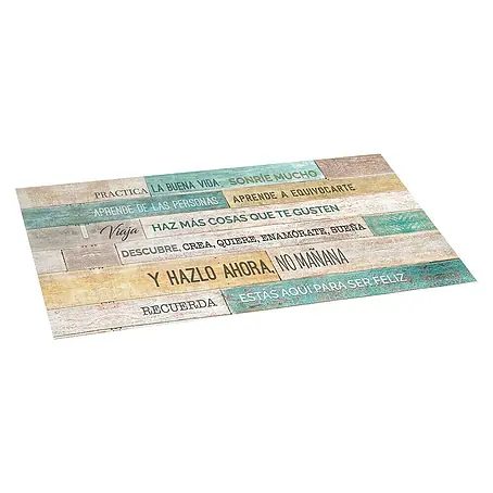 Alfombra de vinilo Croma Sonríe