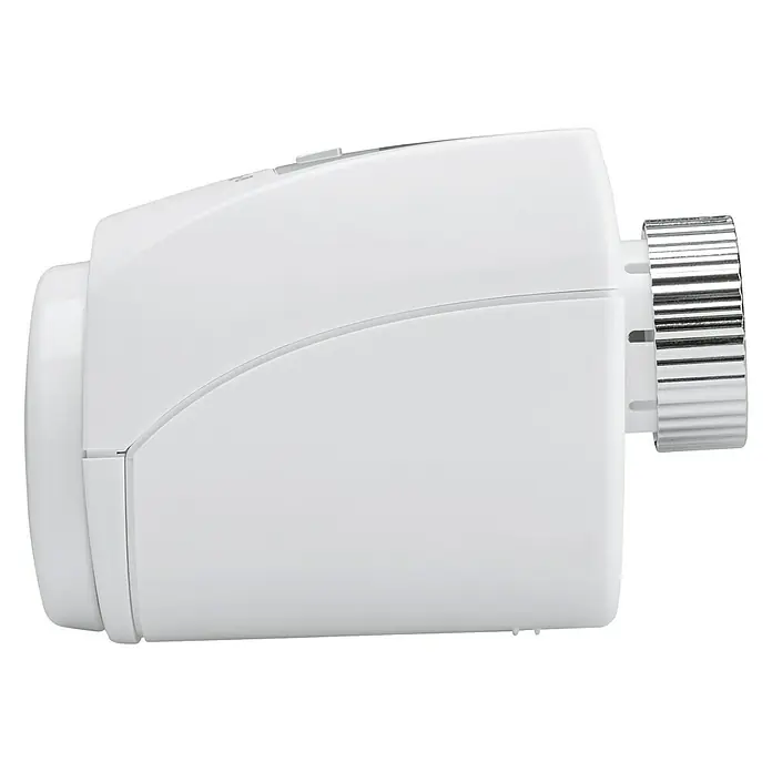 Homematic IP Heizkörper-Thermostat HmIP-eTRV-2 - Ventilanschluss: M30 x 1,5 mm, Batteriebetrieben - Linke Seitenansicht