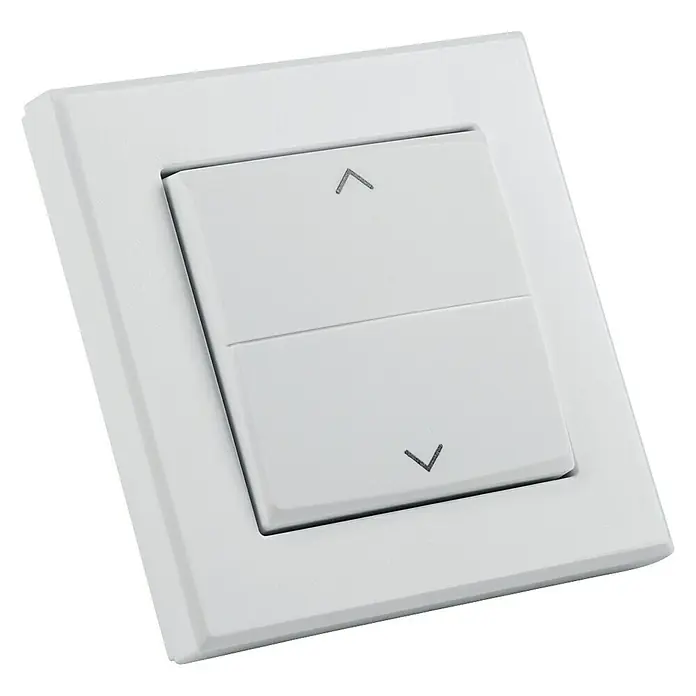Homematic IP Taster Wippe HmIP-BRA - Mit Pfeilen, Weiß, 16 x 86 x 86 mm - Rechte Seitenansicht