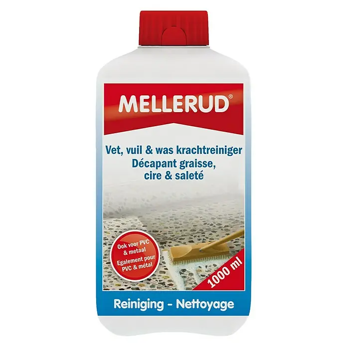 Mellerud Reinigingsmiddel Vet-, vuil- en wasverwijderaar - 1 l, Fles met kindveilige sluiting