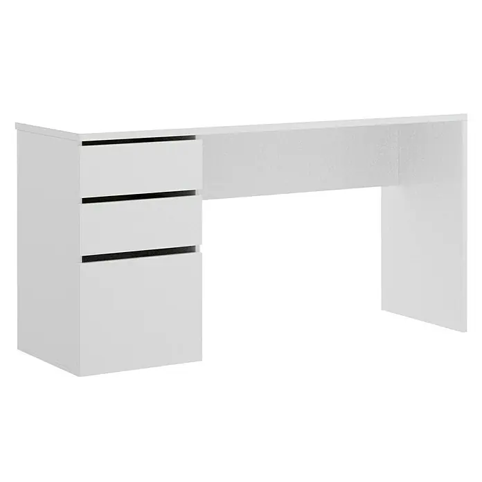 Mesa de escritorio Shiro - L x An x Al: 60 x 139 x 75 cm, Blanco, Número de cajones: 2 ud.