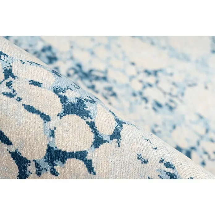 Kayoom Flachgewebeteppich Galaxy - Creme/Blau, 150 x 80 cm, 100 % Polyester - Detailaufnahme