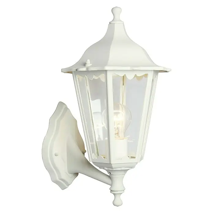 Luceco Praga Aplique exterior - 100 W, 28,3 x 22,4 x 42 cm, Blanco, IP44, Ascendente