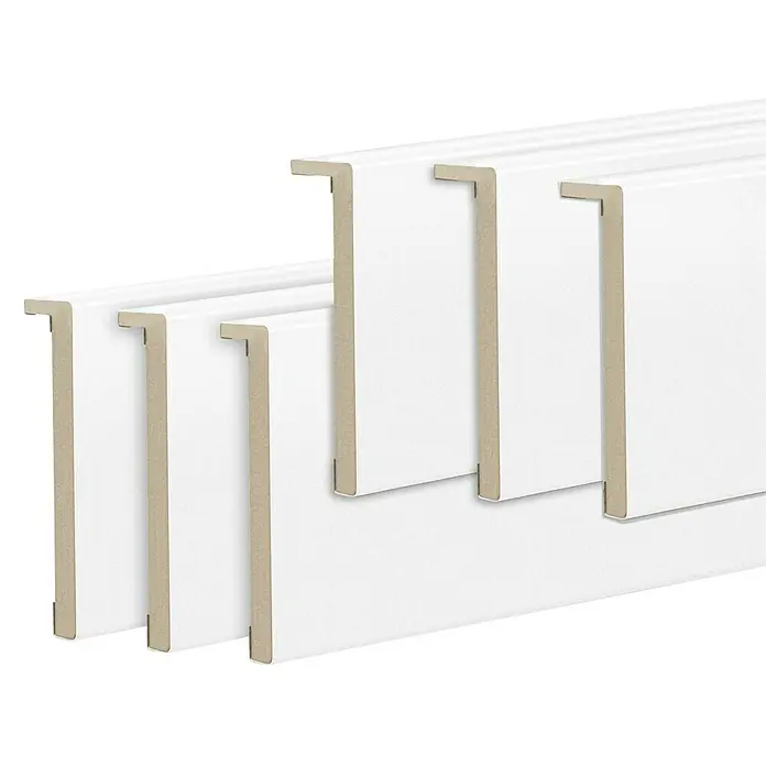 Tapeta Blanca Lacada para Puerta doble - 220 x 8 cm, Blanco, 6 ud.