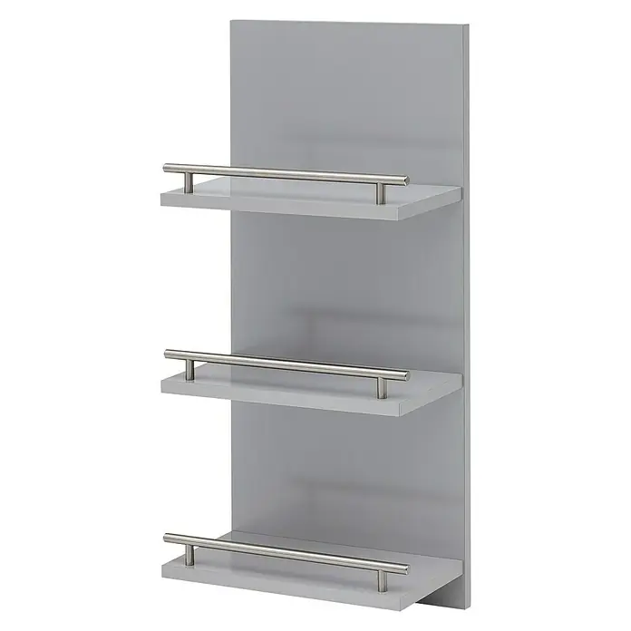 Schildmeyer Niko Regal - 30 x 17,5 x 70 cm, Silber/Anthrazit - Rechte Seitenansicht