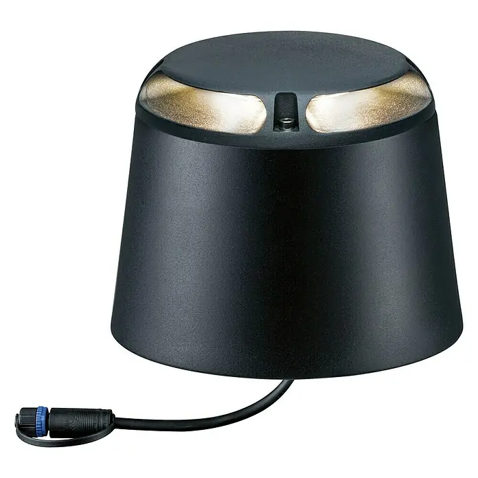 Paulmann Plug & Shine LED-Außenleuchte - 6 W, Warmweiß, IP67, Ø x H: 19,3 x 15,5 cm - Vorderansicht