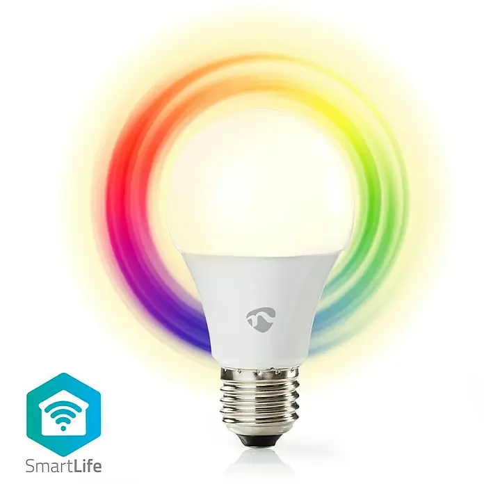 Nedis Smartlife LED-Leuchtmittel - 1 Stk., E27, 6 W, RGBW, Dimmbar - Vorderansicht
