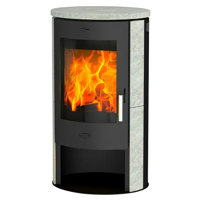 Fireplace Kaminofen Trend - 6 kW, Raumheizvermögen: 108 m³, Verkleidung: Speckstein, Schwarz