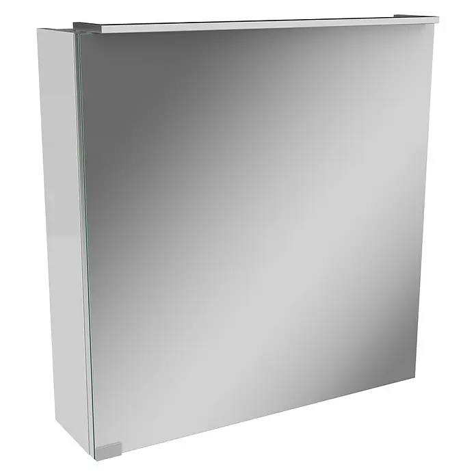 Camargue Fresh LED-Spiegelschrank - B x H: 60 x 68,4 cm, Mit Beleuchtung, Anschlag: Rechts, Spanplatte, Weiß - Linke Seitenansicht