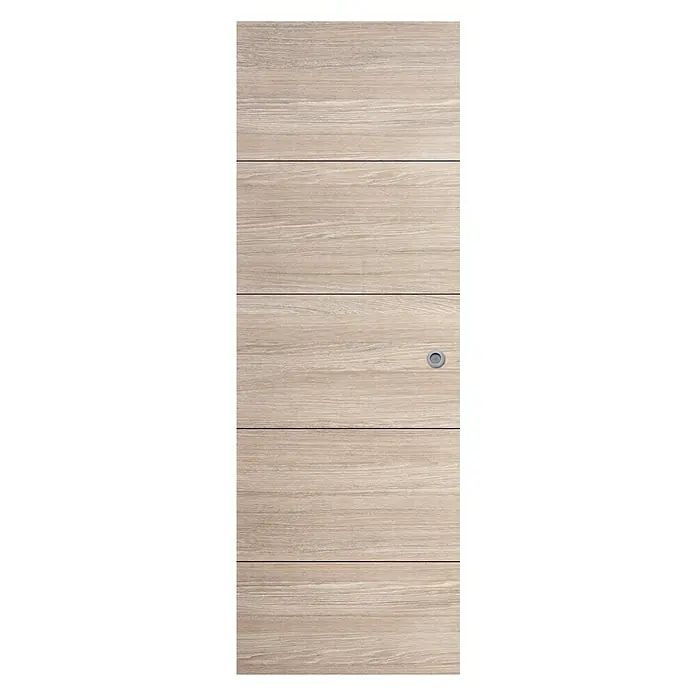 Puerta corredera de madera Roble Gris 400 - 72,5 x 203 cm, Roble Gris, Macizo, Con uñero