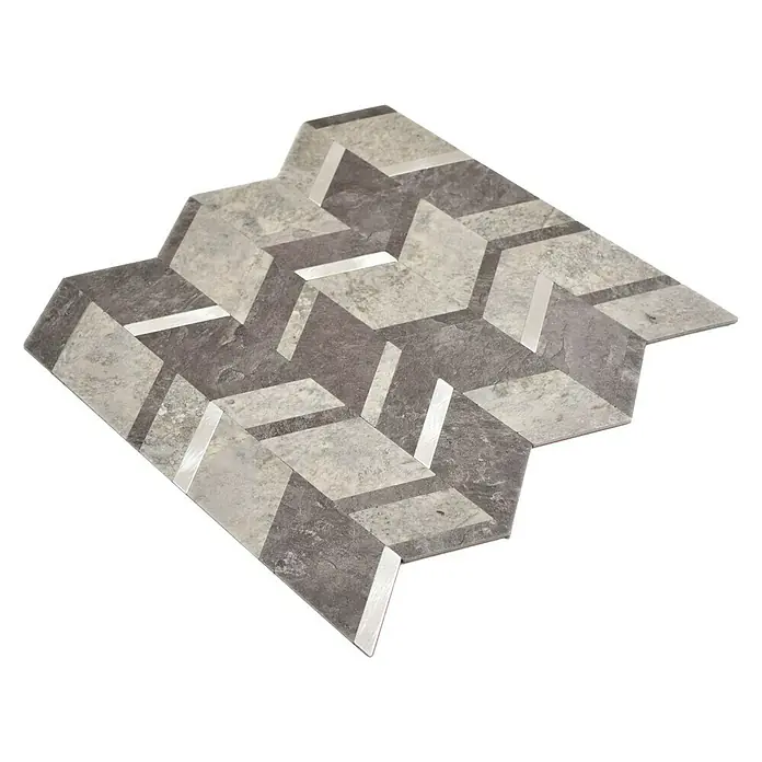 Selbstklebemosaik SAM 4AR44CDG - 28 x 29 cm, Vinyl, Grau - Ansicht von oben