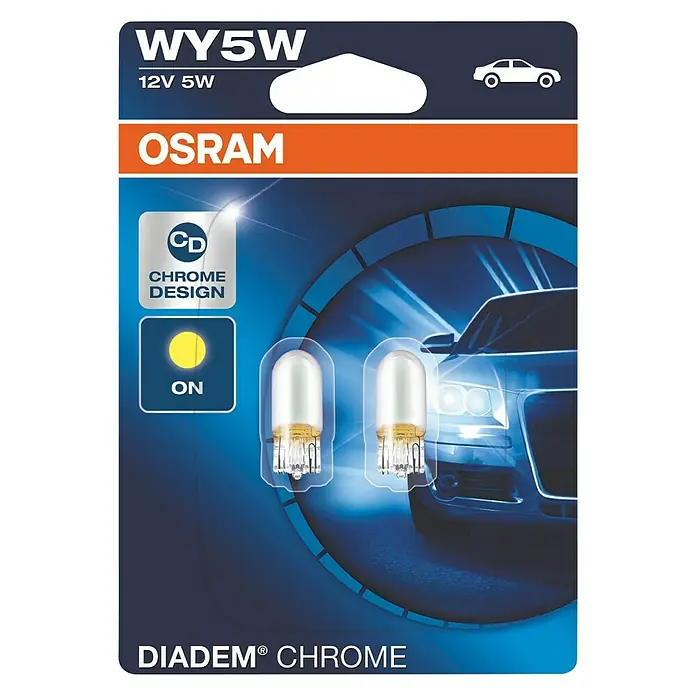 Osram Blinklicht-Lampen Diadem Chrome - WY5W, 2 Stk. - Vorderansicht
