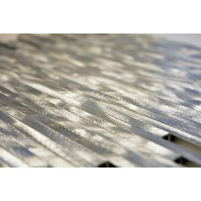 Mozaïektegel stroken verband ALF L101F - 27,2 x 30,2 cm, Zilver, Mat - Close-up