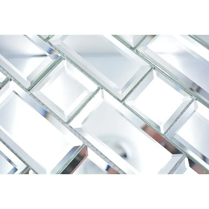 Mosaikfliese Mirror Metro XSPM 05 - 29,8 x 29,8 cm, Transparent, Glänzend - Detailaufnahme