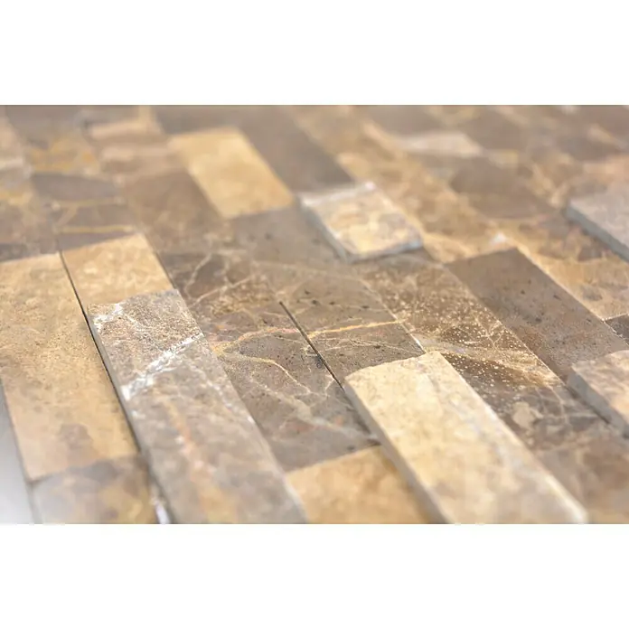 Selbstklebemosaik SAM 4NM52 - 30 x 27,5 cm, Naturstein, Braun - Detailaufnahme