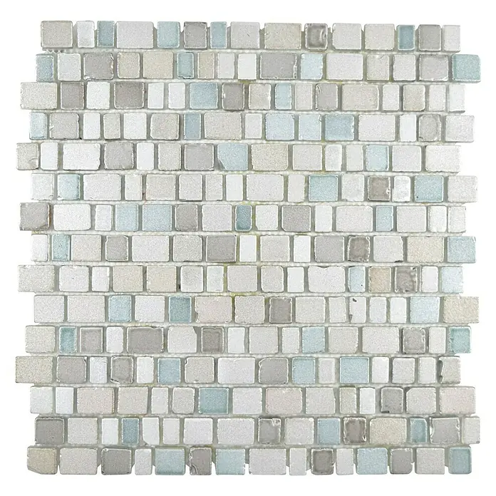 Mosaikfliese Crystaledge XCM GME 22 - 31,7 x 31,1 cm, Grau/Beige, Matt - Ansicht von oben