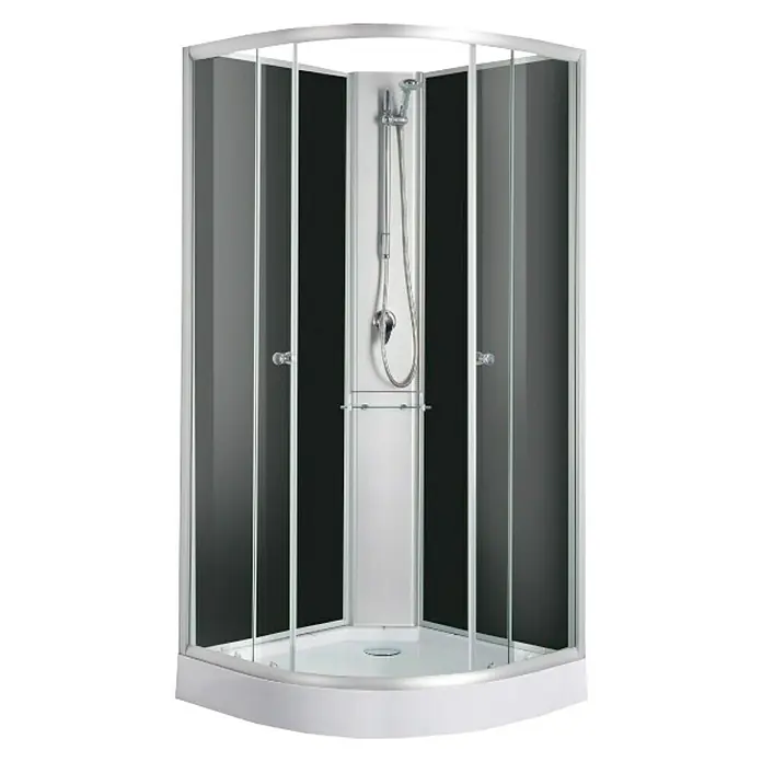 Sanotechnik Komplettdusche Rio - L x B x H: 90 x 90 x 203 cm, Weiß/Schwarz