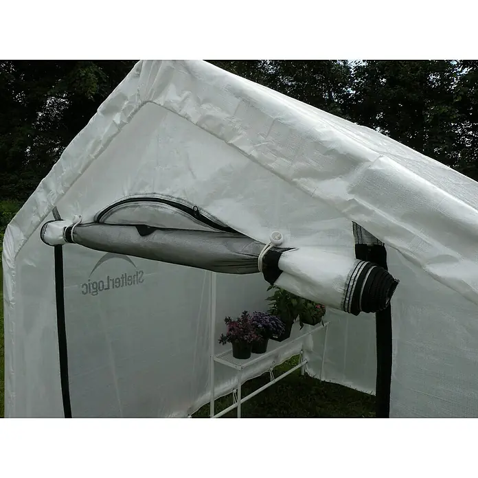 ShelterLogic Folien-Gewächshaus - 240 x 180 x 200 cm, Aluminium - Detailaufnahme