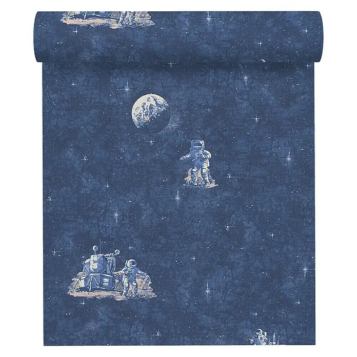 AS Creation Boys And Girls 6 Papiertapete Astronaut - Blau, Motiv, 10,05 x 0,53 m - Vorderansicht