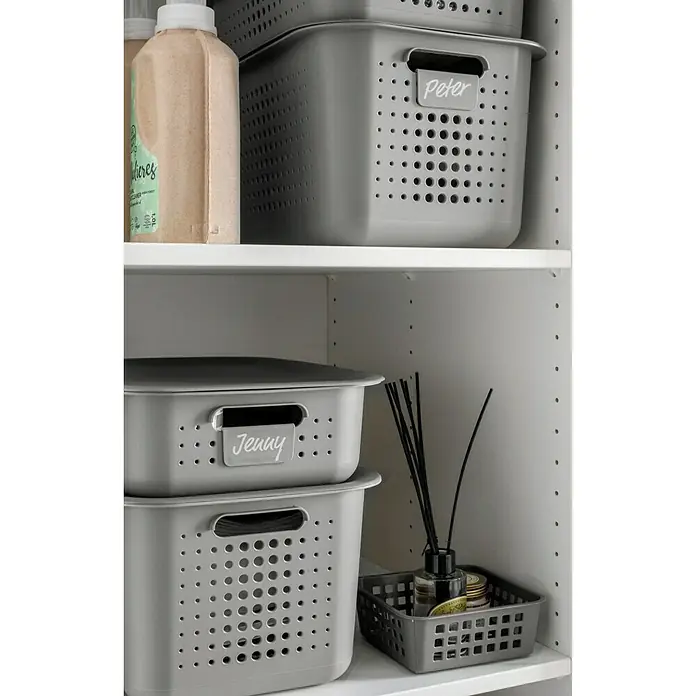 SmartStore Korb - L x B x H: 37 x 28 x 20 cm, Kunststoff, Taupe