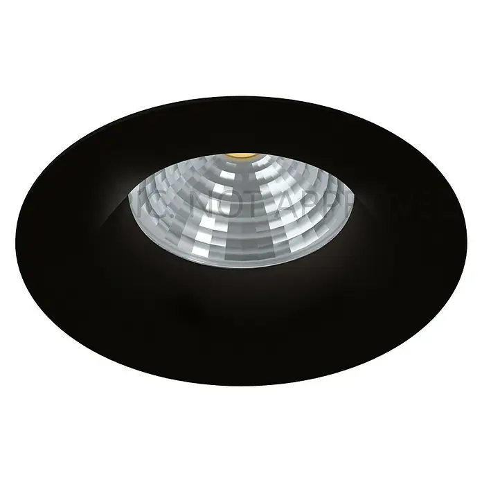 Eglo LED ugradbena svjetiljka, okrugla Saliceto - 6 W, Ø x V: 8,8 x 4,2 cm, Crne boje, Topla bijela - Pogled sprijeda