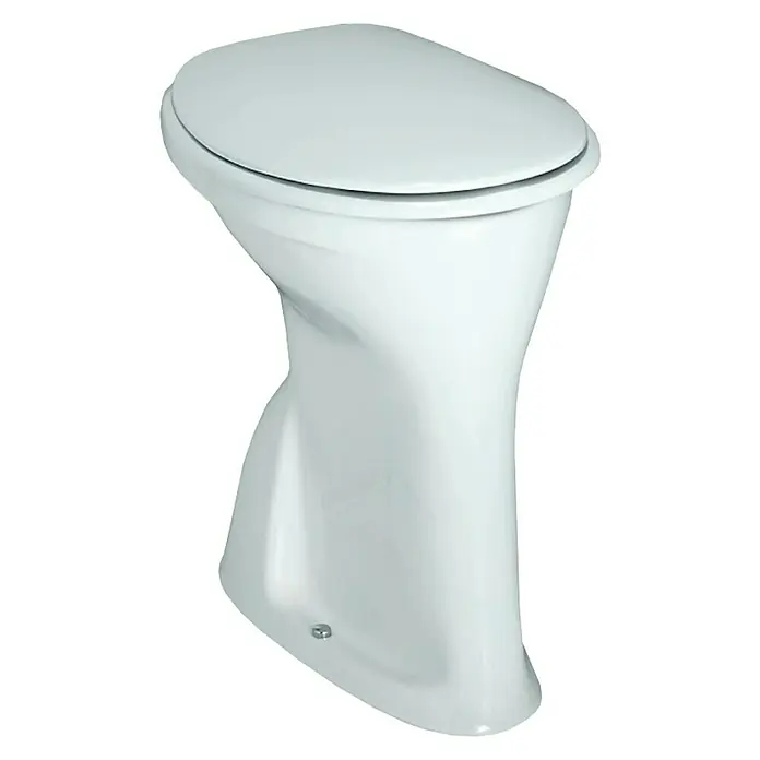 Laufen Stand-WC Albonova - Erhöhtes WC, Mit Spülrand, Spülform: Flach, WC Abgang: Senkrecht, Weiß