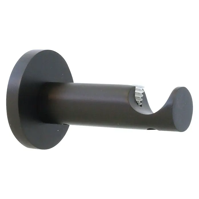 Expo Ambiente Träger Function - Schwarzbraun, Geeignet für: Gardinenstangen Ø 20 mm, 7,8 cm - Vorderansicht