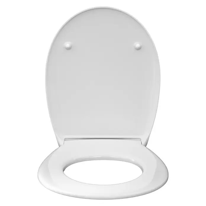 WC-Sitz Tek - Mit Absenkautomatik, Duroplast, Weiß - Vorderansicht