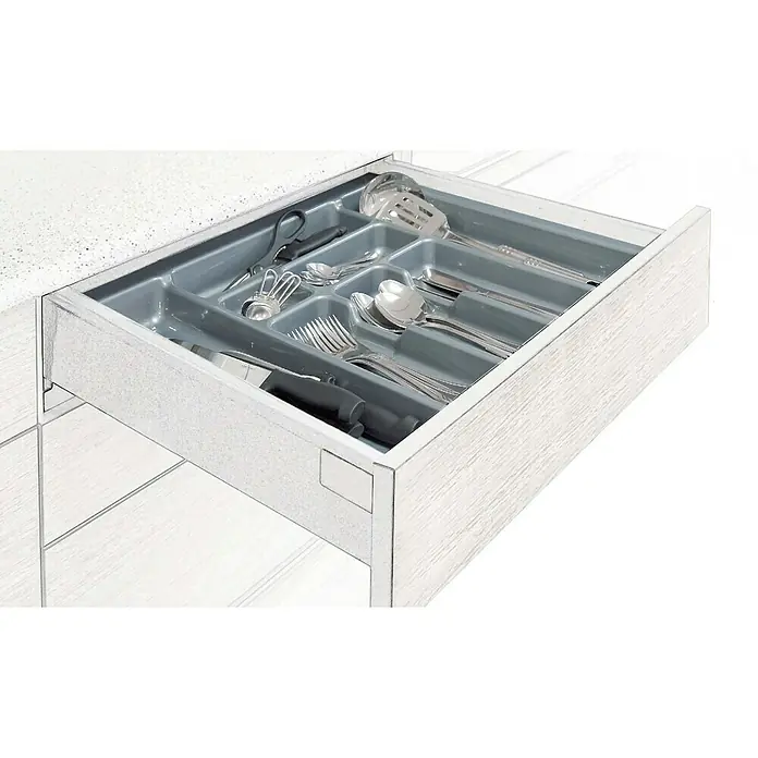 Cubertero 300 - L x An x Al: 47,3 x 20,9 x 5,3 cm, Gris