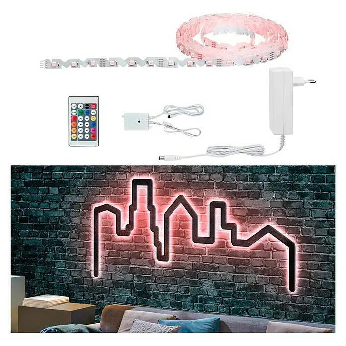 Paulmann Tira LED Set básico FlexLED 3D - 5 m, Color de luz: RGB, 26 W