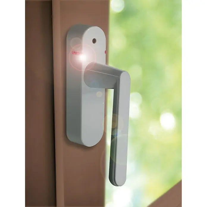 Schellenberg Smart Home Funk-Alarmgriff - DIN Anschlag: Links/Rechts, Silber - Vorderansicht