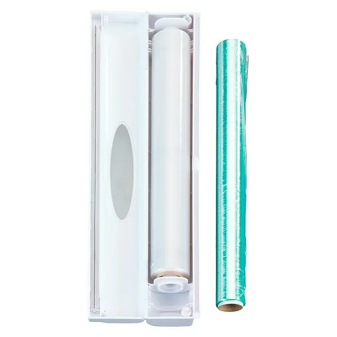 Wenko Portarrollo Perfect Cutter 1-Click - Altura: 5,2 cm, ABS