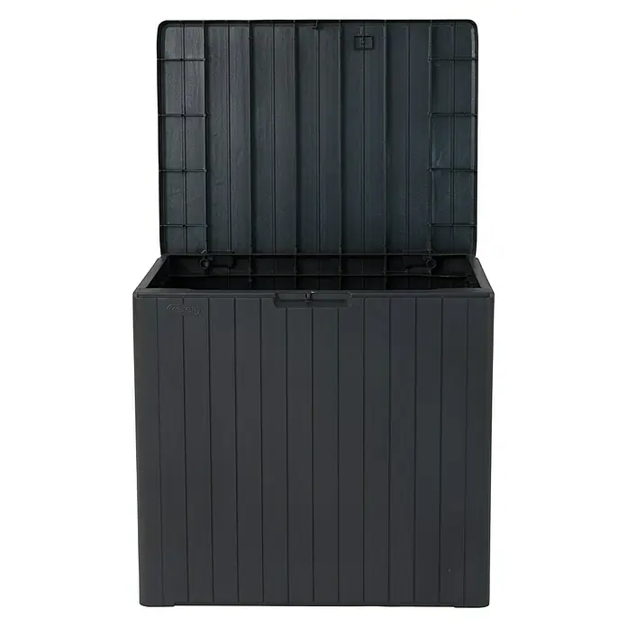 Keter Storage-Box City Box - L x B x H: 44 x 57,8 x 55 cm, Kunststoff, Anthrazit - Vorderansicht