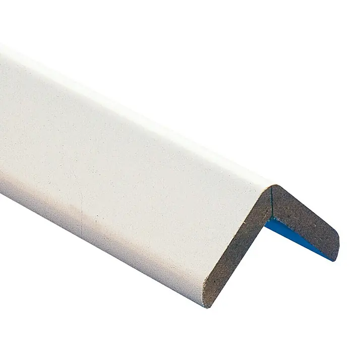 Rufete Perfil de esquina MDF melamínico Blanco - 2,6 m x 30 mm x 30 mm