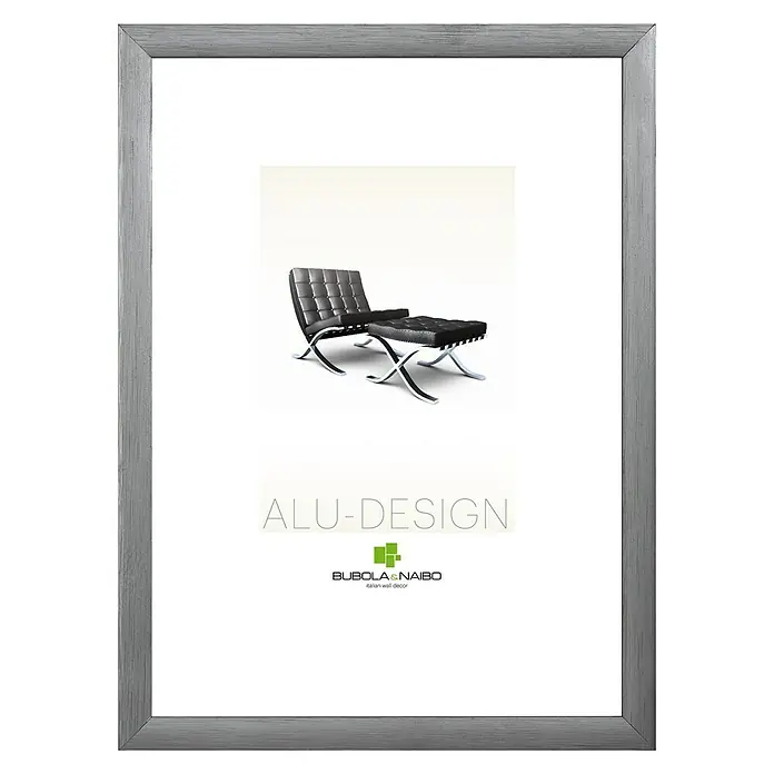 Bubola & Naibo Bilderrahmen Alu-Design I - Anthrazit, 10 x 15 cm, Aluminium - Vorderansicht