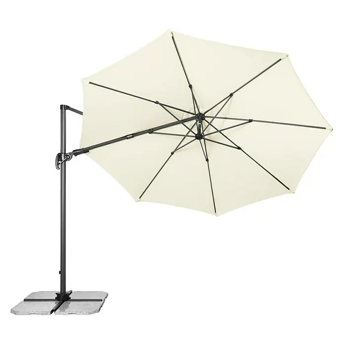 Derby Ravenna Pendelschirm Ravenna - Natur, Durchmesser: 316 cm - Ansicht von unten