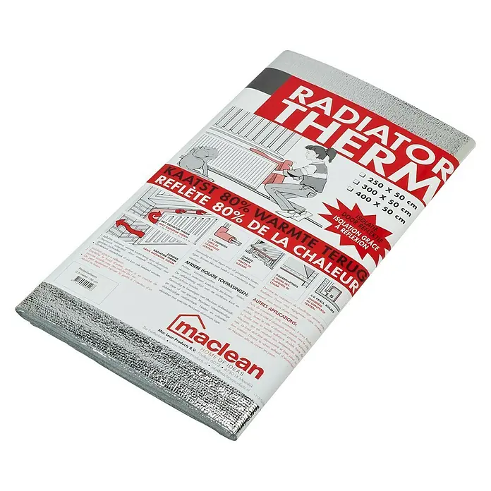Maclean Reflectorfolie voor radiatoren - 50 cm x 3 m, Aluminium