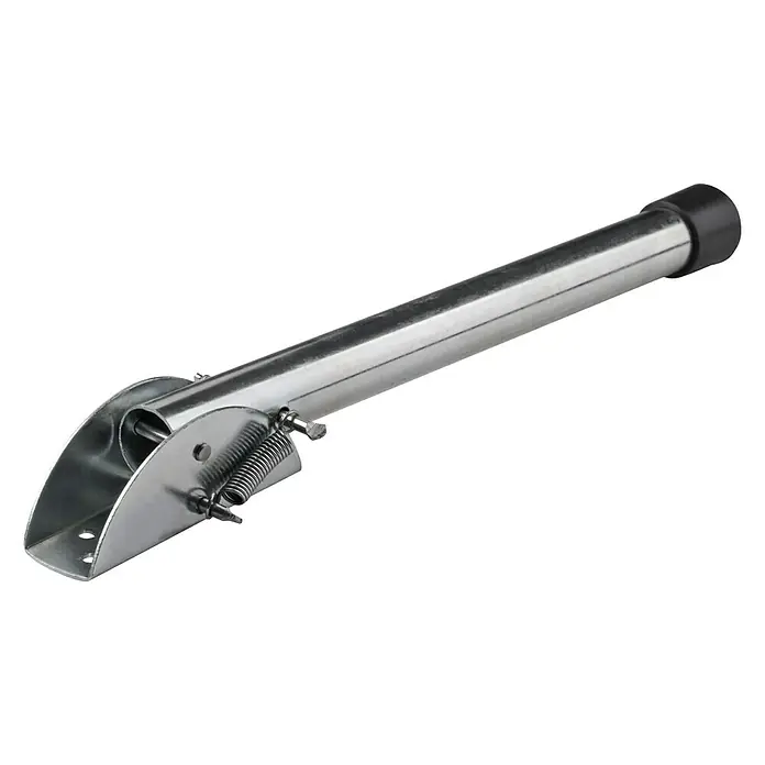Türfeststeller Verzinkt mit Gummikappe - B x H: 25 x 300 mm, Silber/Schwarz, Verzinkt - Rechte Seitenansicht