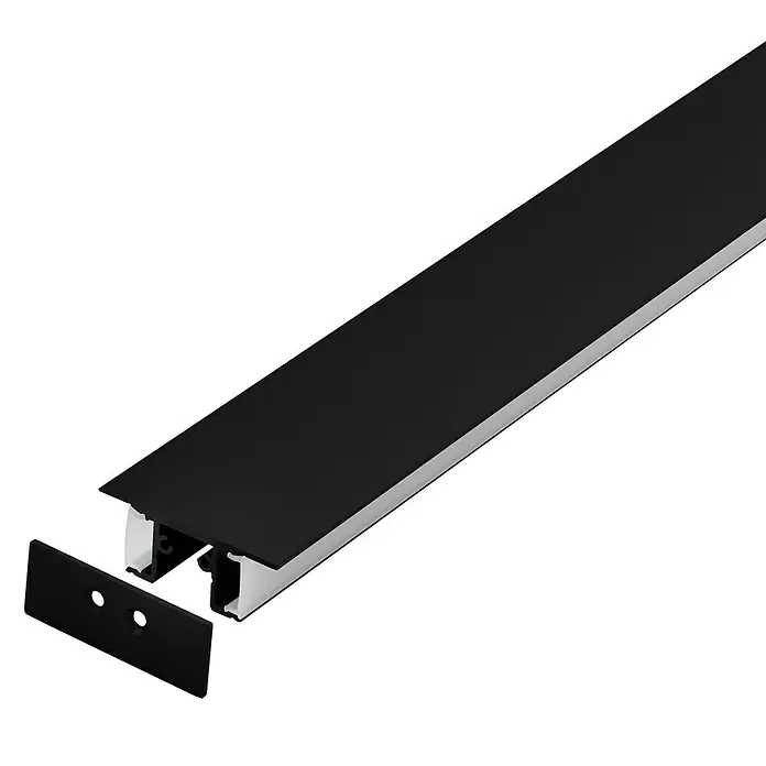 Eglo Profil Surface Profile 4 - 200 x 1,8 x 4,8 cm, Schwarz, Aluminium - Vorderansicht