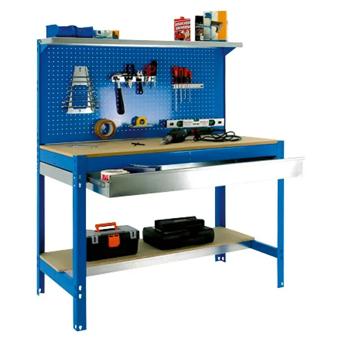 Simonrack Simonwork Banco de trabajo BT3 Box - L x An x Al: 61 x 121 x 144,5 cm, Azul