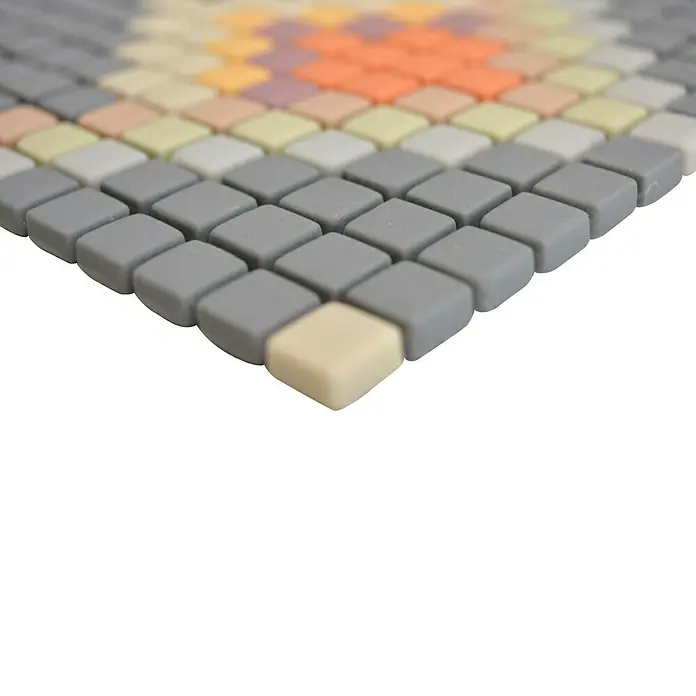 Mosaikfliese Quadrat Enamel CUBA MC4 - 31,1 x 24,6 cm, Mehrfarbig, Matt - Detailaufnahme