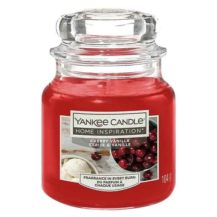 Yankee Candle Home Inspirations Duftkerze - Im Glas, Cherry Vanilla, Small - Vorderansicht