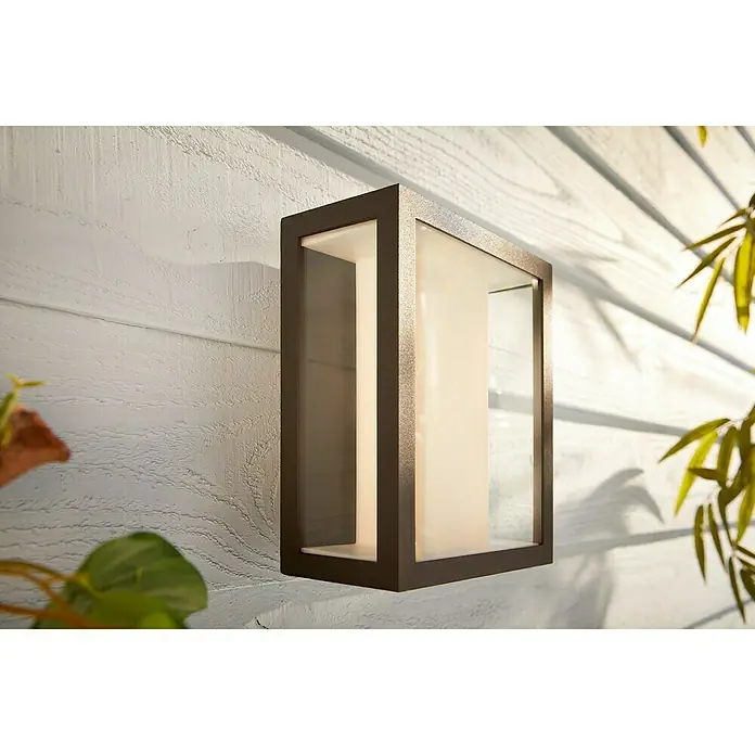 Philips Hue Aplique exterior LED Impress cuadrada - 8 W, 11,7 x 19 x 24 cm, Negro, IP44