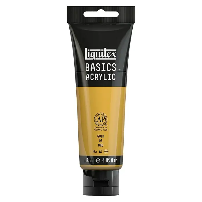 Liquitex Basics Akrilna boja - Boja: Zlatne boje, 118 ml, Tuba - Pogled sprijeda