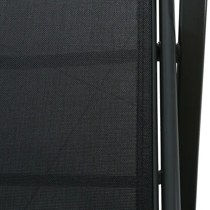 Sunfun Ležaljka za sunčanje Ikara - Š x D x V: 63 x 195 x 96 cm, Naslon od tekstila, Crne boje, S podesivim naslonom za leđa